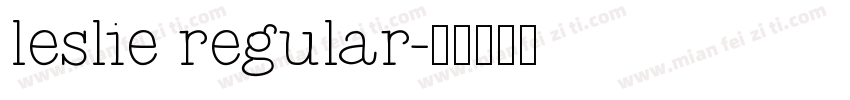 leslie regular字体转换